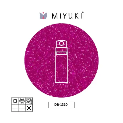 Miyuki delica 11/0 DB1310 transparent fuchsia x 10gr